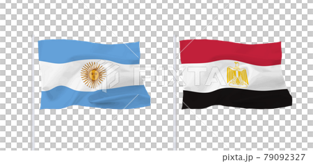 Argentine and Egyptian flags 79092327