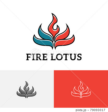 Fire Flame Lotus Water Plant Flower Nature Logo Fire Flame Lotus Water Plant Flower Nature Logo 79093017