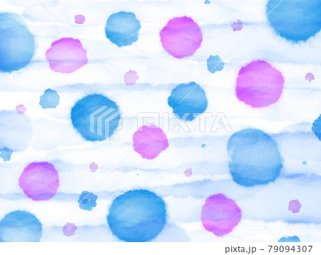 透明水彩 水彩画 水玉模様 79094307