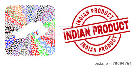 Indian Product Stamp and Arunachal Pradesh State Map Subtracted Mosaic Indian Product Stamp and Arunachal Pradesh State Map Subtracted Mosaic 79094764