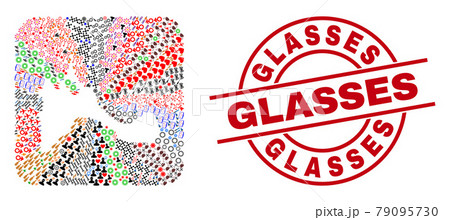 Glasses Seal and Formentera Island Map Hole Mosaic 79095730