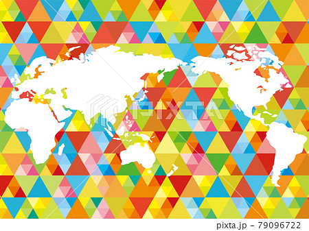 SDGs　カラフルな世界地図 79096722
