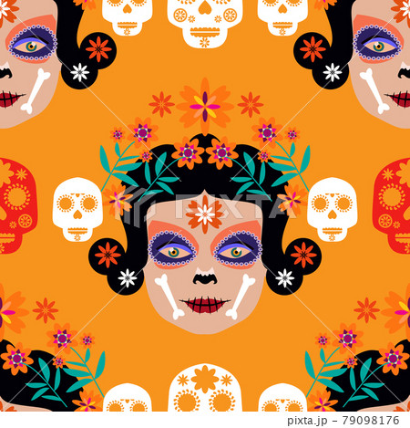 Catrina Calavera pattern Catrina Calavera pattern 79098176