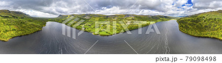 Aerial view of Glencar Lough in Ireland 79098498