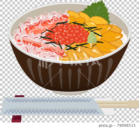 うに　いくら　かに　海鮮三種丼　箸付き 79098515