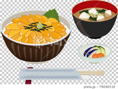 うに丼　定食 79098516