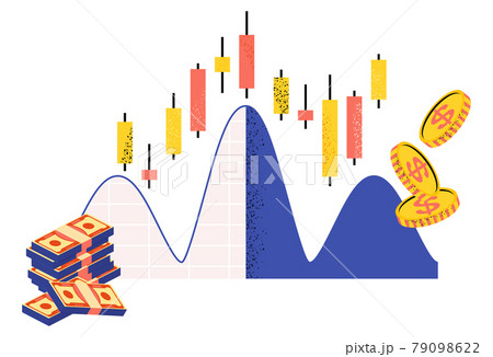 Online Stock Market. Japanese candlestick chart. Financial market. 79098622