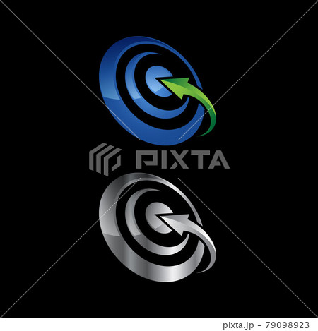 Technology orbit web rings logo design. Vector circle ring logo design 79098923