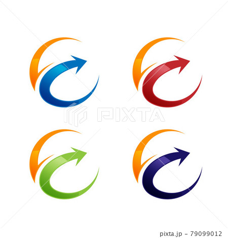 airplane flying around Icon, airplane flying around the earth Icon Eps10 79099012