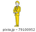 お迎え 畏まる 男性 シンプル イラスト 79100952