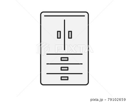 オフィスのキャビネットのイラストのイラスト素材