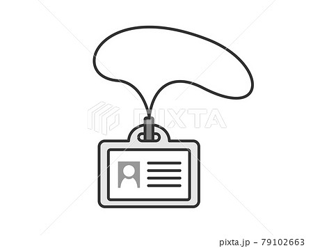 社員証ストラップのイラスト 79102663