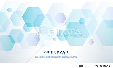 Abstract light blue purple and white gradient hexagon pattern element background. Overlapping geometry design. Modern simple style hexagon graphic concept. Vector illustration 79104623