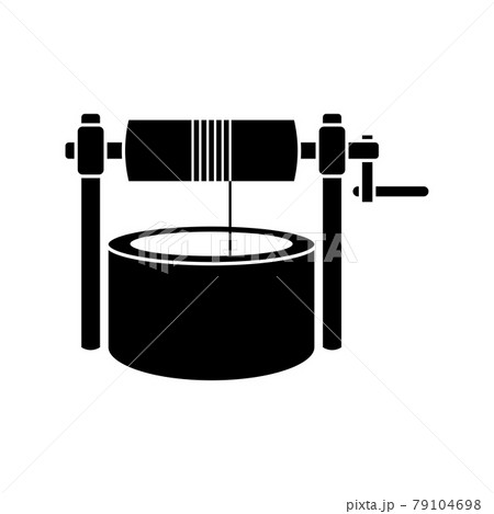 Water well icon. Agriculture farming and gardening. 79104698