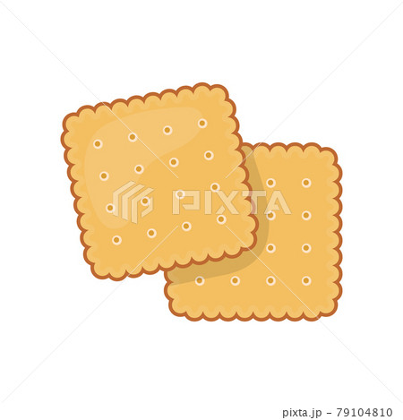 Two delicious biscuit. Yummy crackers, isolated on white background. Two delicious biscuit. Yummy crackers, isolated on white background. 79104810