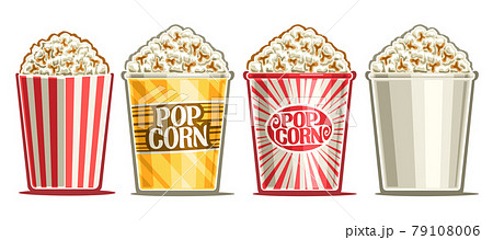 Vector set of Popcorn Buckets 79108006