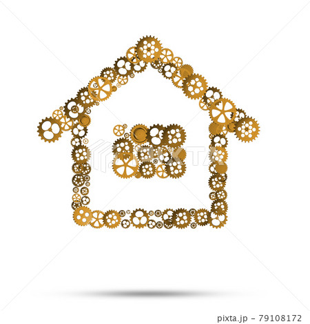 Real estate or construction idea presented by home icon on white background 79108172