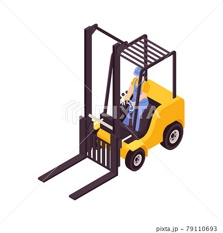 Forklift Isometric Icon 79110693