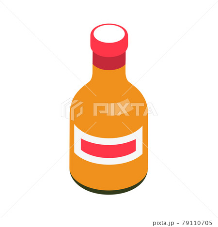 Isometric Bottle Illustration 79110705