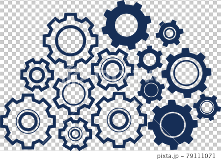 Multiple overlapping gear icons - Stock Illustration [79111071] - PIXTA