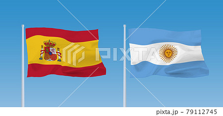 スペインとアルゼンチンの国旗