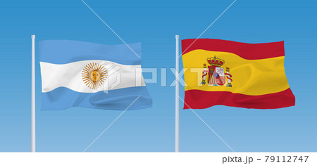 スペインとアルゼンチンの国旗 79112747