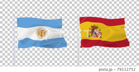 スペインとアルゼンチンの国旗 79112752