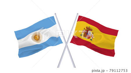 スペインとアルゼンチンの国旗 スペインとアルゼンチンの国旗 79112753