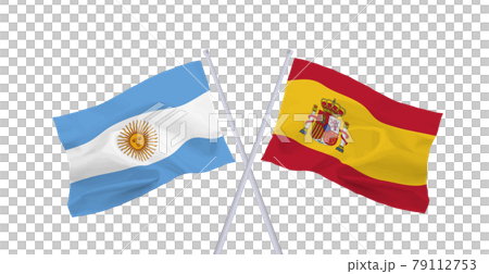 スペインとアルゼンチンの国旗 スペインとアルゼンチンの国旗 79112753