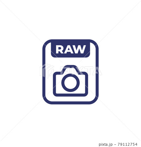 raw file icon with camera 79112754