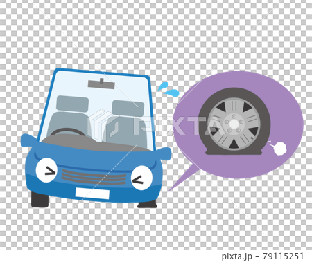 汽車輪胎漏氣故障的圖示 79115251