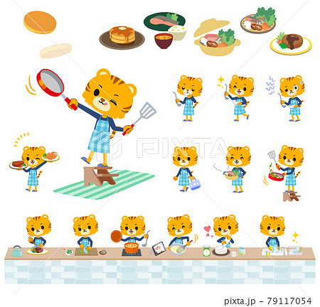 料理に関するトラの男の子のセット 料理に関するトラの男の子のセット 79117054