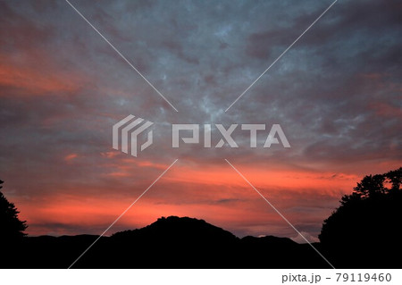 西伊豆の夕陽　落陽 79119460