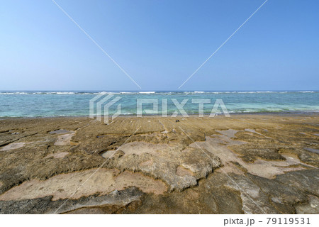 鹿児島県　沖永良部島の大津勘ビーチロック 79119531