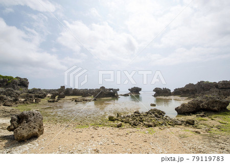 鹿児島県 沖永良部島のウジジ浜の奇岩 鹿児島県 沖永良部島のウジジ浜の奇岩 79119783