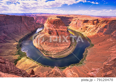 World-class screaming spectacle of Horseshoe Bend, , the yellow canyon. World-class screaming spectacle of Horseshoe Bend, , the yellow canyon. 79120470