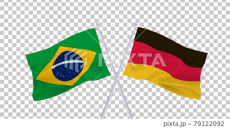 ブラジルとドイツの国旗 ブラジルとドイツの国旗 79122092