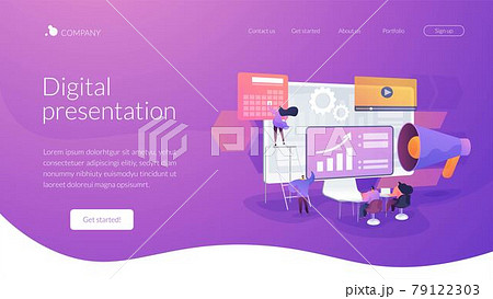 Digital presentation landing page concept Digital presentation landing page concept 79122303