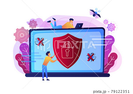 Antivirus software concept vector illustration. 79122351