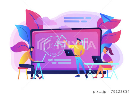 Digital classroom concept vector illustration. 79122354