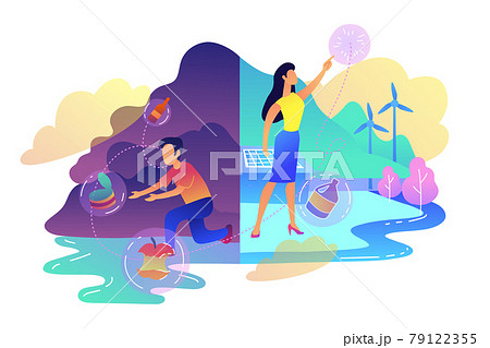 Waste-free, zero waste technology concept vector illustration. Waste-free, zero waste technology concept vector illustration. 79122355