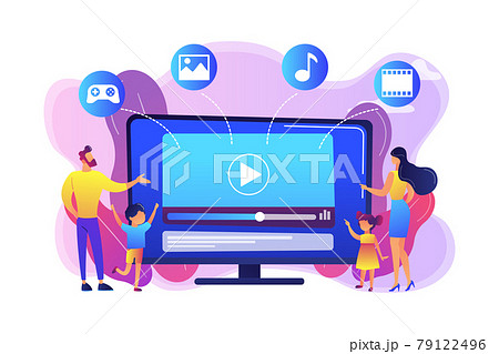 SmartTV content concept vector illustration. 79122496