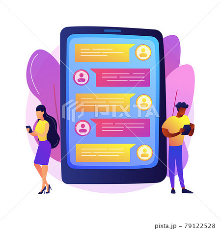 Messaging application abstract concept vector illustration. Messaging application abstract concept vector illustration. 79122528