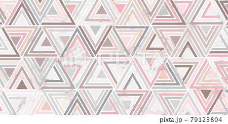 Abstract geometric seamless triangle pattern pastel color with marble line elegant backgroun 79123804