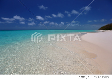 南太平洋メラネシアのニューカレドニア　ロワイヨテ諸島の天国に一番近い島ウヴェア島　ムリのビーチと海 79123969