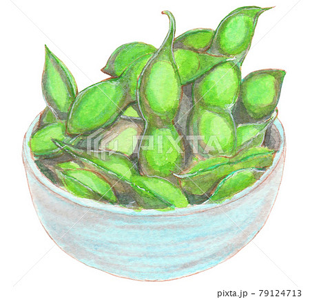 手描き飲食メニュー 枝豆のイラスト素材