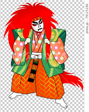 連獅子　絵　壁掛け 歌舞伎 連獅子のイラスト素材 [79125280] - PIXTA