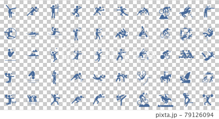 Summer sport pictograph Matte Blue No frame Summer sport pictograph Matte Blue No frame 79126094