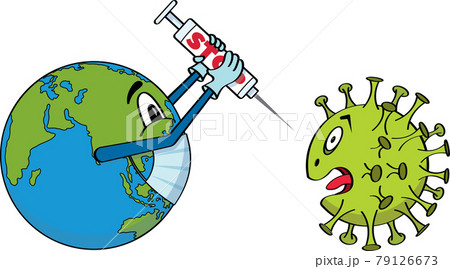 he Earth kills coronavirus with vaccine and saves people he Earth kills coronavirus with vaccine and saves people 79126673