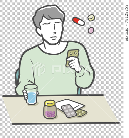 A young man who is at a loss about choosing medicine 79128255